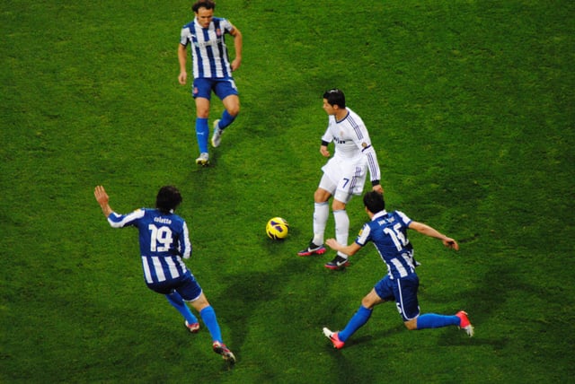 Ronaldo in action for Real Madrid against Espanyol during the 2012–13 season