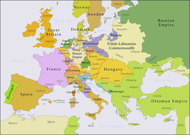 Europe in the years after the Treaty of Aix-la-Chapelle in 1748