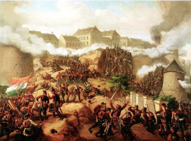 The Battle of Buda in May 1849 by Mór Than