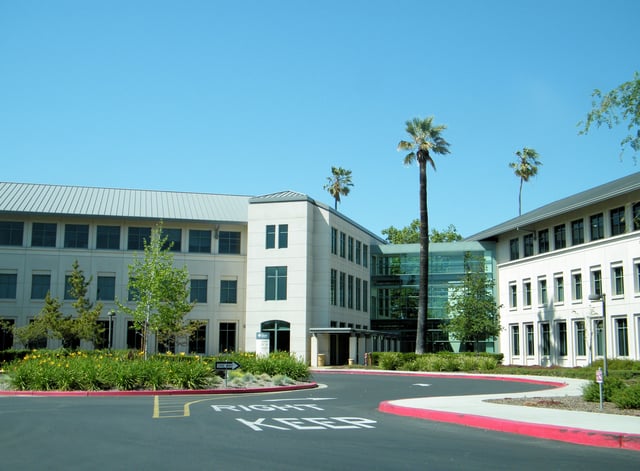 Buildings 21 and 22 at Sun's headquarters campus in Santa Clara