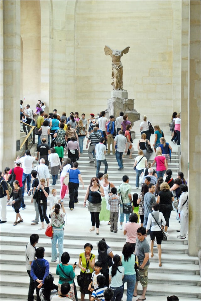 Tourists from around the world make the Louvre the most-visited art museum in the world.