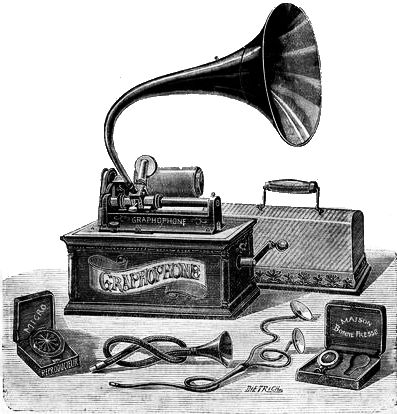 A Columbia type AT cylinder graphophone was produced in 1898.