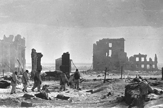 The center of Stalingrad after liberation, 2 February 1943