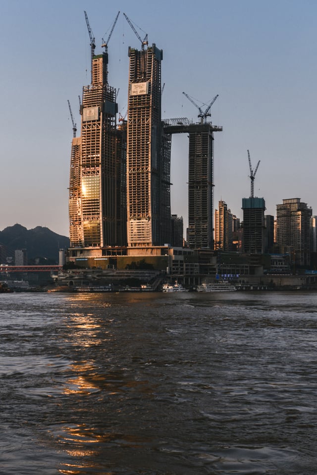 Raffles City Chongqing, sitting in the confluence of Yangtze and Jialing River