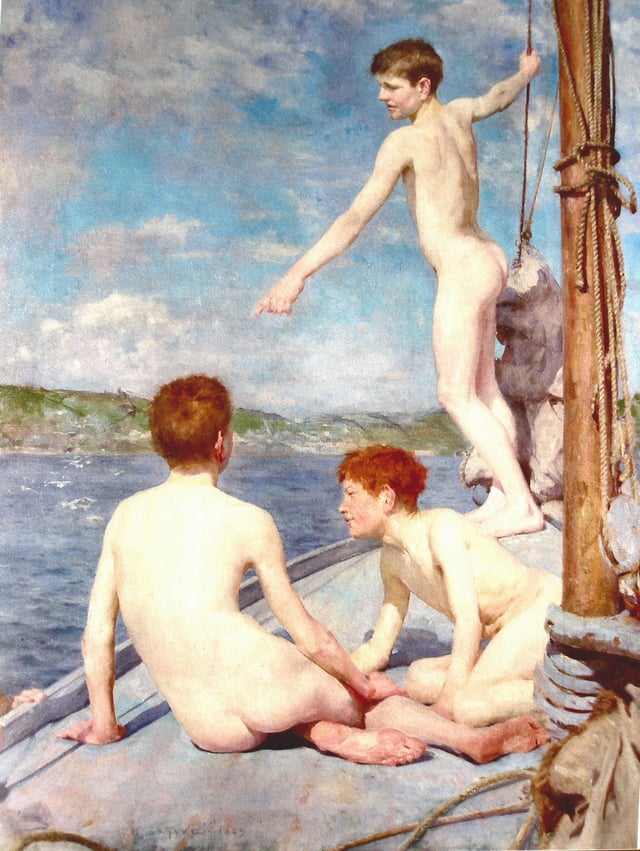 Henry Scott Tuke, The Bathers (1885)