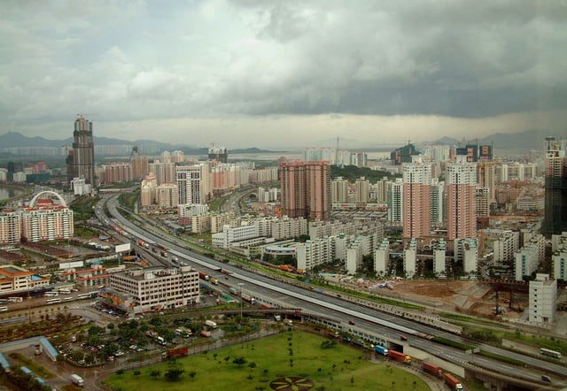 Huanggang, Futian District, 2001