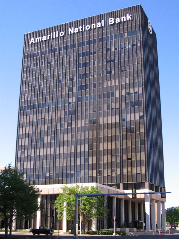 Amarillo National Bank Plaza One building in downtown Amarillo