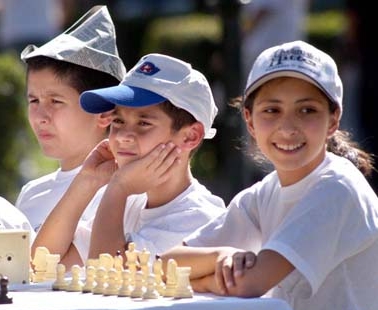 Armenian children at the UN Cup Chess Tournament in 2005.