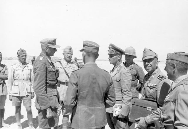 Rommel with German and Italian officers, 1942