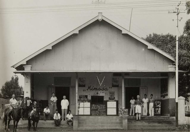 Cinema Bioscoop Mimosa in Batu, Java dated 1941.