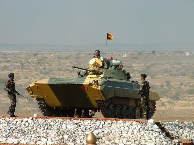 Indian BMP-2 "Sarath" on display.