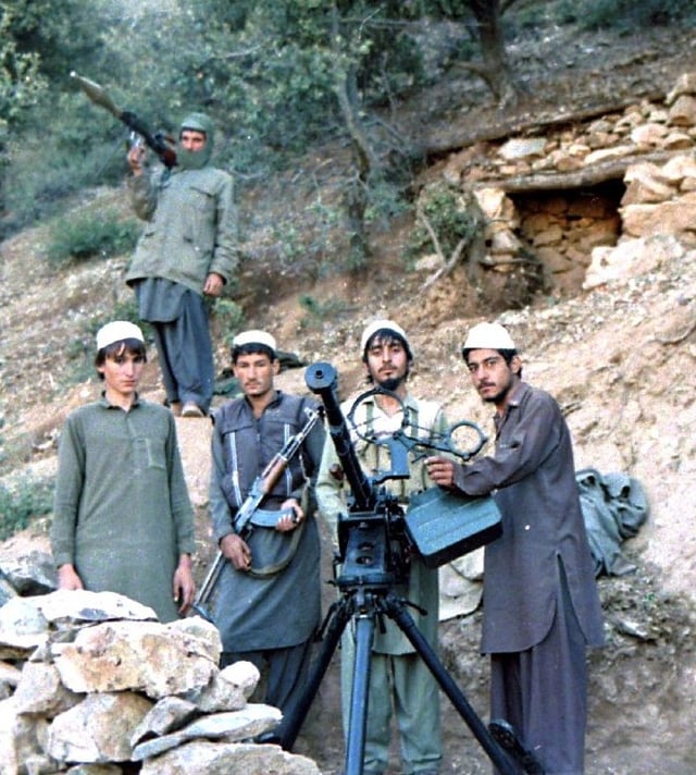 Hezb-i Islami Khalis fighters in the Sultan Valley of Kunar Province, 1987
