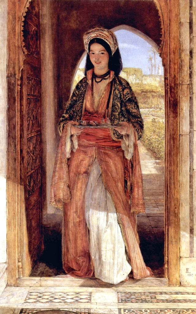The Coffee Bearer, Orientalist painting by John Frederick Lewis (1857).