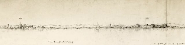 Al Bidda: View from the bay, 1823