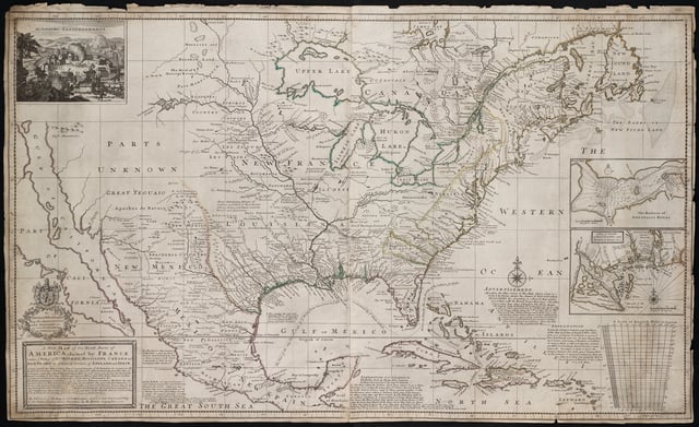 A New Map of the North Parts of America claimed by France under the names of Louisiana... in 1720 drawn by Herman Moll