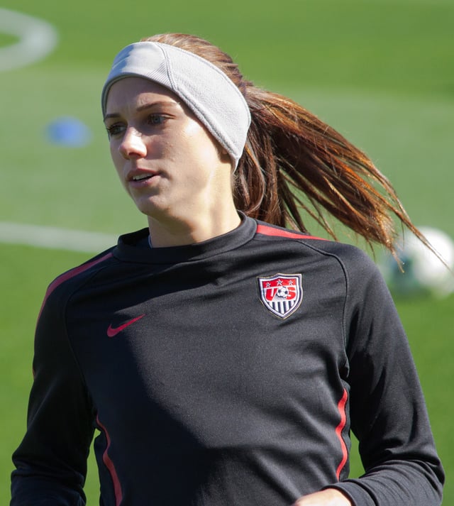 Morgan with the United States women's national team in Frisco, Texas, February 2012.