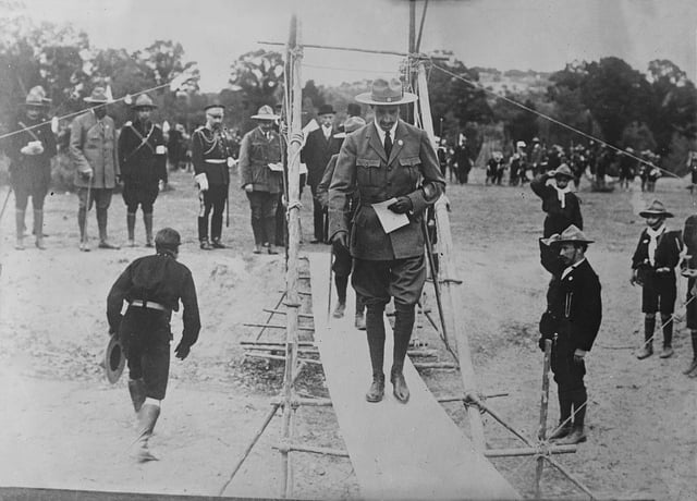 Alfonso XIII wearing a boy scout uniform, c. 1920