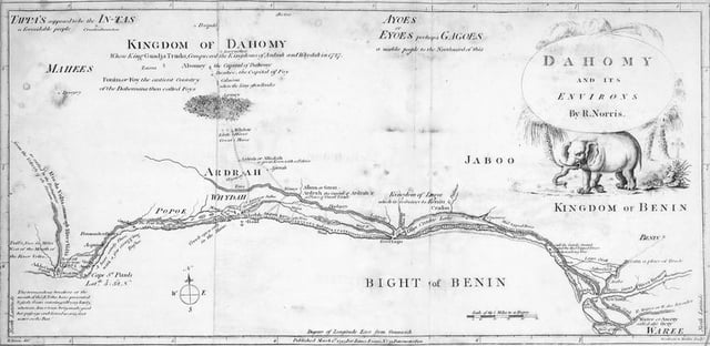 Map of the Kingdom of Dahomey, 1793.