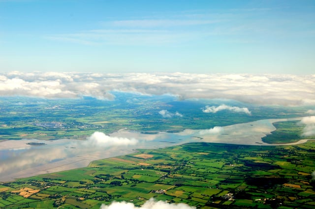 Aerial view of the River Shannon, the area where the Dál gCais grew in power.