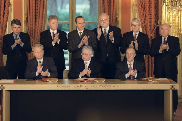 The Dayton Peace Accords on 21 November 1995