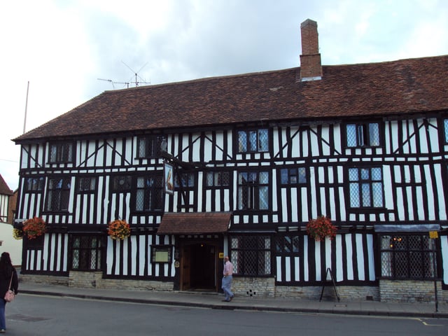 The Falcon Hotel, one of many employers in the hospitality industry within Stratford