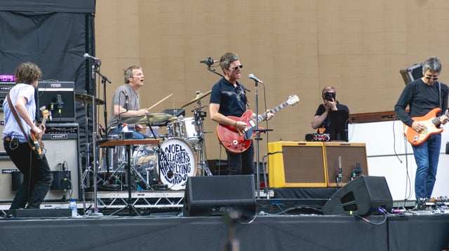 Noel Gallagher's High Flying Birds performing at Twickenham Stadium, 2017.