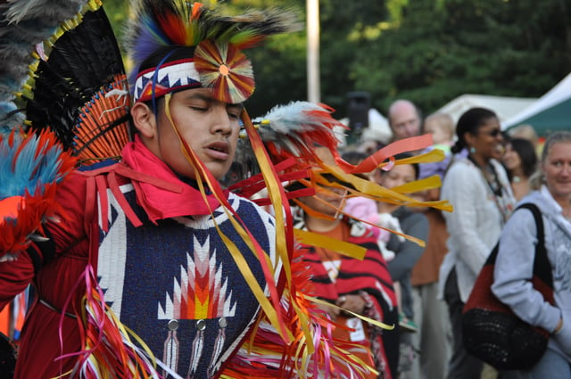 Fancy Dancer at the Seafair Indian Days Pow-Wow, Daybreak Star Cultural Center, Seattle, Washington