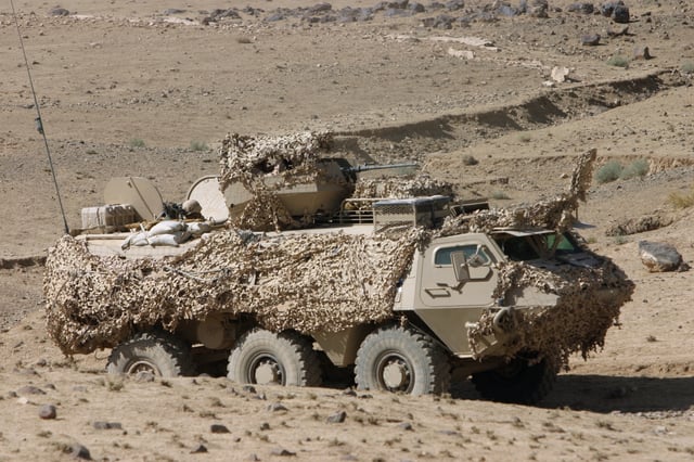 An Estonian Patria Pasi XA-180 in Afghanistan