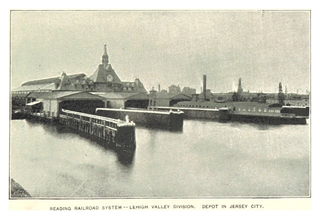 The ferry docks at the Communipaw Terminal in Liberty State Park in 1893