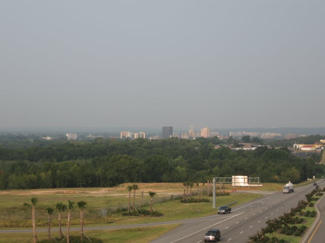 The Augusta skyline, as seen from North Augusta, South Carolina