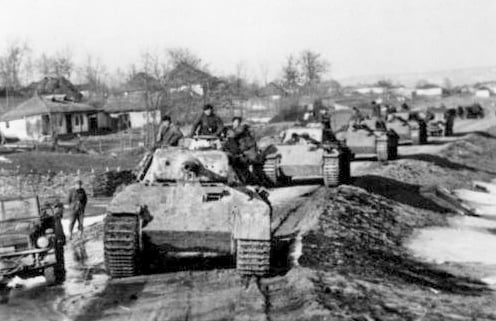 Panzers of the division in Romania, 1944