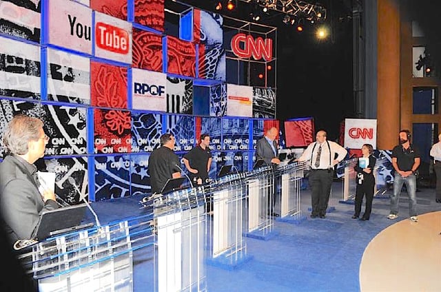 The stage for the second 2008 CNN/YouTube presidential debate.