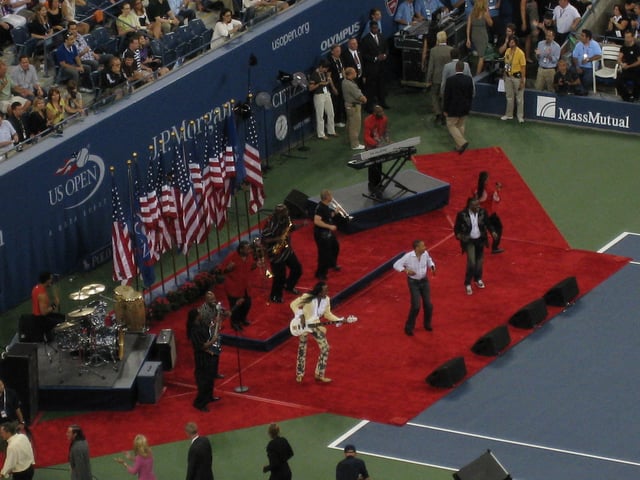 Earth, Wind & Fire performing at the opening ceremony of the 2008 U.S.
