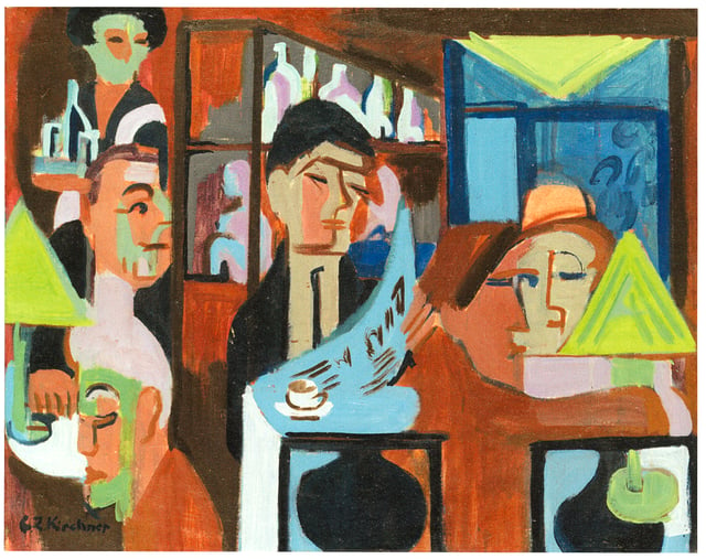 Davoser Café by Ernst Ludwig Kirchner, 1928.