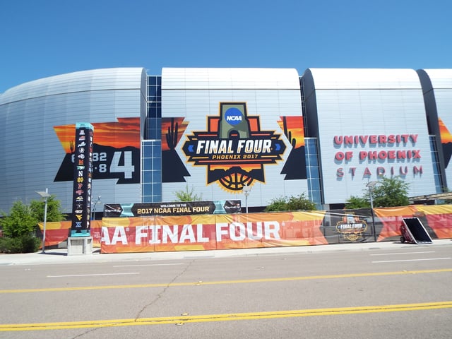 The 2017 NCAA Final Four in what is now State Farm Stadium in Glendale.