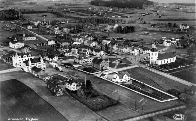 The town Strömsund in northern Jämtland in the 1930s.