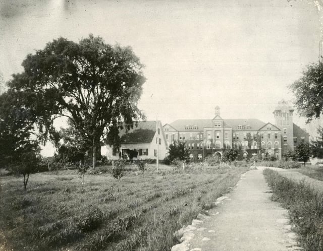 The Eaton House and the Saint Anselm gardens circa 1920