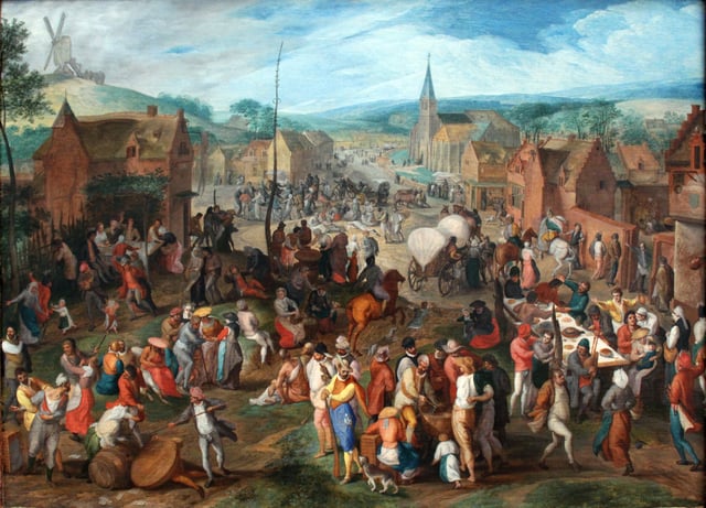 Village fair by Flemish artist Gillis Mostaert 1590