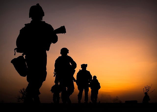 U.S. Marines conducting a dawn patrol in Afghanistan's Nawa District, Helmand Province (May 2010)