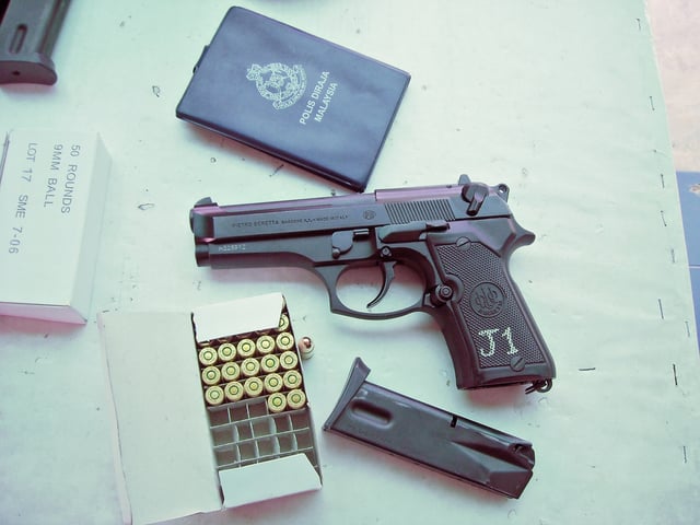 Beretta 92 Compact L owned by the Royal Malaysia Police.