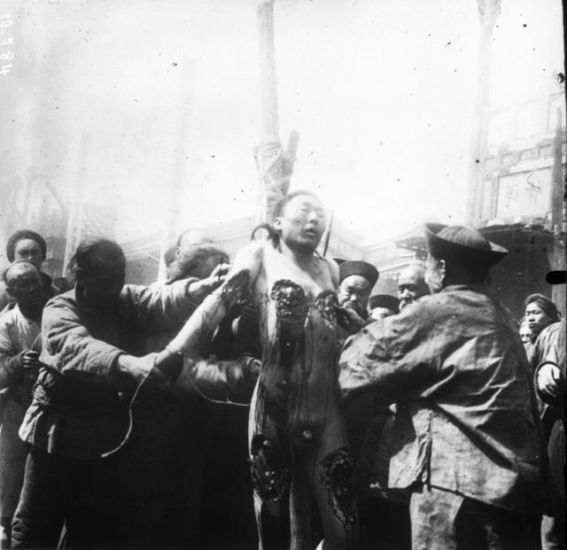 Ling Chi – execution by slow slicing – was a form of torture and execution used in China from roughly AD 900 (Tang era) until it was banned in 1905.