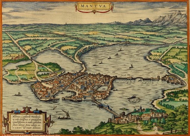 Mantua as it appeared in 1575.