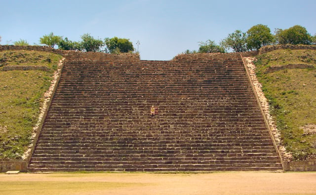 The impressive stairs leading up to the South Platform.