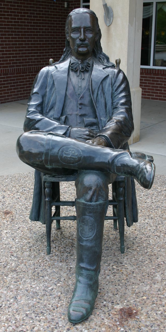 Statue of Wild Bill Hickock in Deadwood