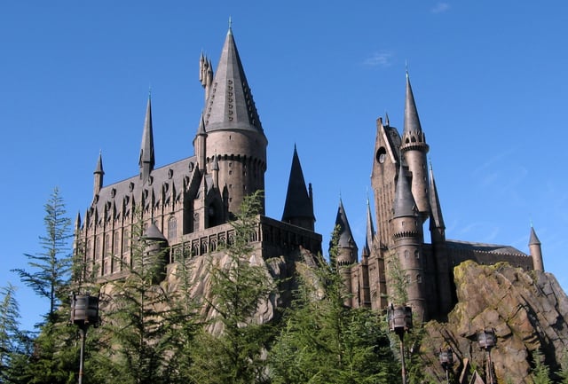 Hogwarts Castle as depicted in the Wizarding World of Harry Potter, located in Universal Orlando Resort's Island of Adventure