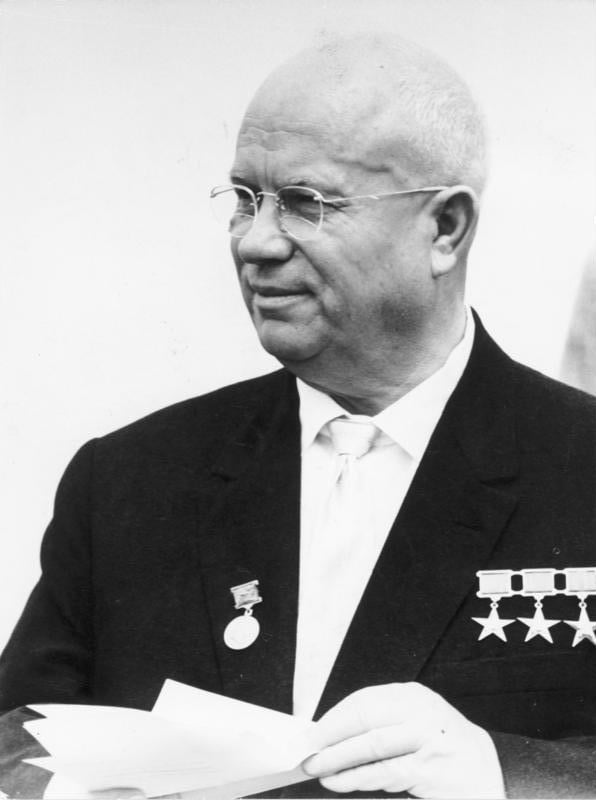 Nikita Khrushchev, the Soviet leader whose anti-Stalinist reforms were supported by Gorbachev