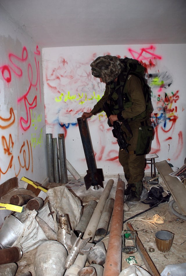 Weapons found in a mosque during Operation Cast Lead, according to the IDF