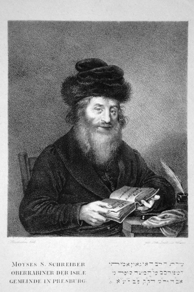 Moses Sofer of Pressburg, considered the father of Orthodoxy in general and ultra-Orthodoxy in particular.