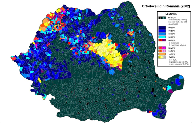 Eastern Orthodoxy is the most widespread religious denomination in the country.