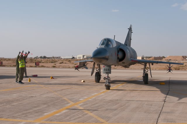 A PAF Mirage III competes in the Alert Scramble Competition during Falcon Air Meet 2010 in Jordan.